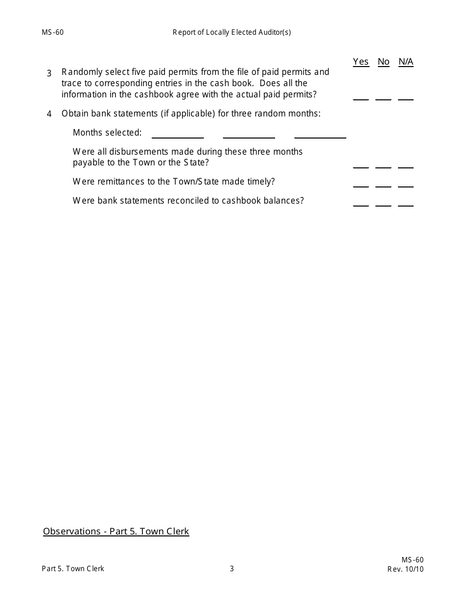 Form MS-60 Report of Locally Elected Auditor(S) - New Hampshire, Page 27