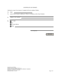Form 9 Answer to Complaint for Divorce Without Children - Ohio, Page 3