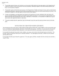 Form SFN308 Medicaid and Basic Care Assistance Programs Provider Agreement - North Dakota, Page 2