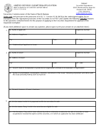 Form SFN51717 (E) &quot;Limited Offeree Exemption Application&quot; - North Dakota