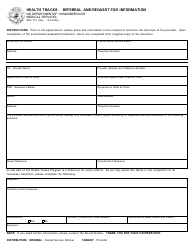 Document preview: Form SFN710 Health Tracks - Referral and Request for Information - North Dakota