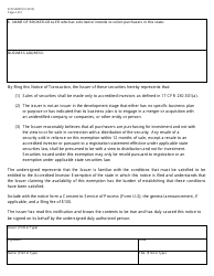 Form SFN52009 Accredited Investor Exemption - North Dakota, Page 2