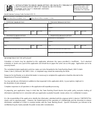 Document preview: Form SFN18857 Application to Move Main Office or Facility ( branch ) - North Dakota