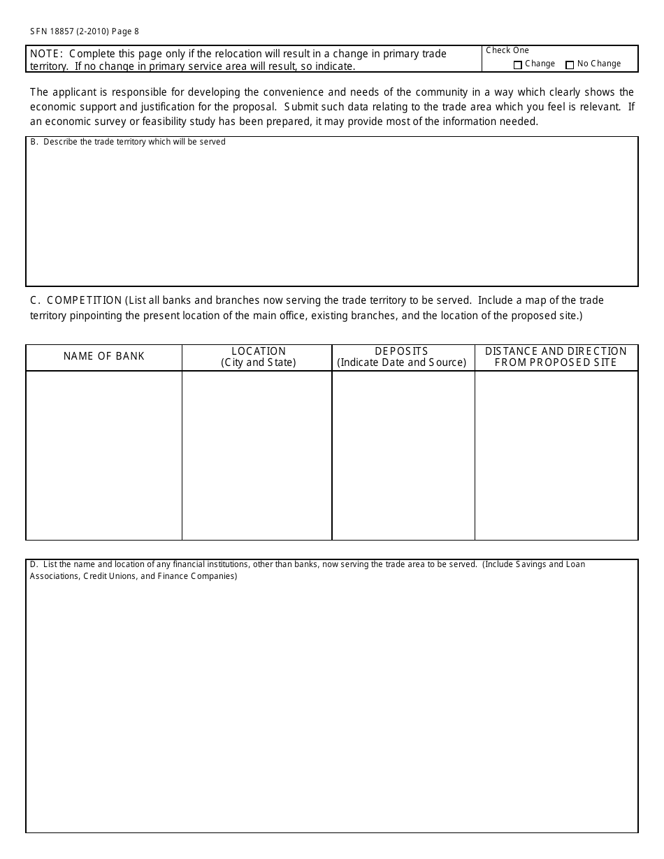 Form SFN18857 Application to Move Main Office or Facility (branch) - North Dakota, Page 8