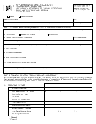 Form SFN53086 Application to Establish a Branch or Operating Subsidiary - North Dakota