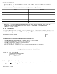 Form SFN53086 Application to Establish a Branch or Operating Subsidiary - North Dakota, Page 3