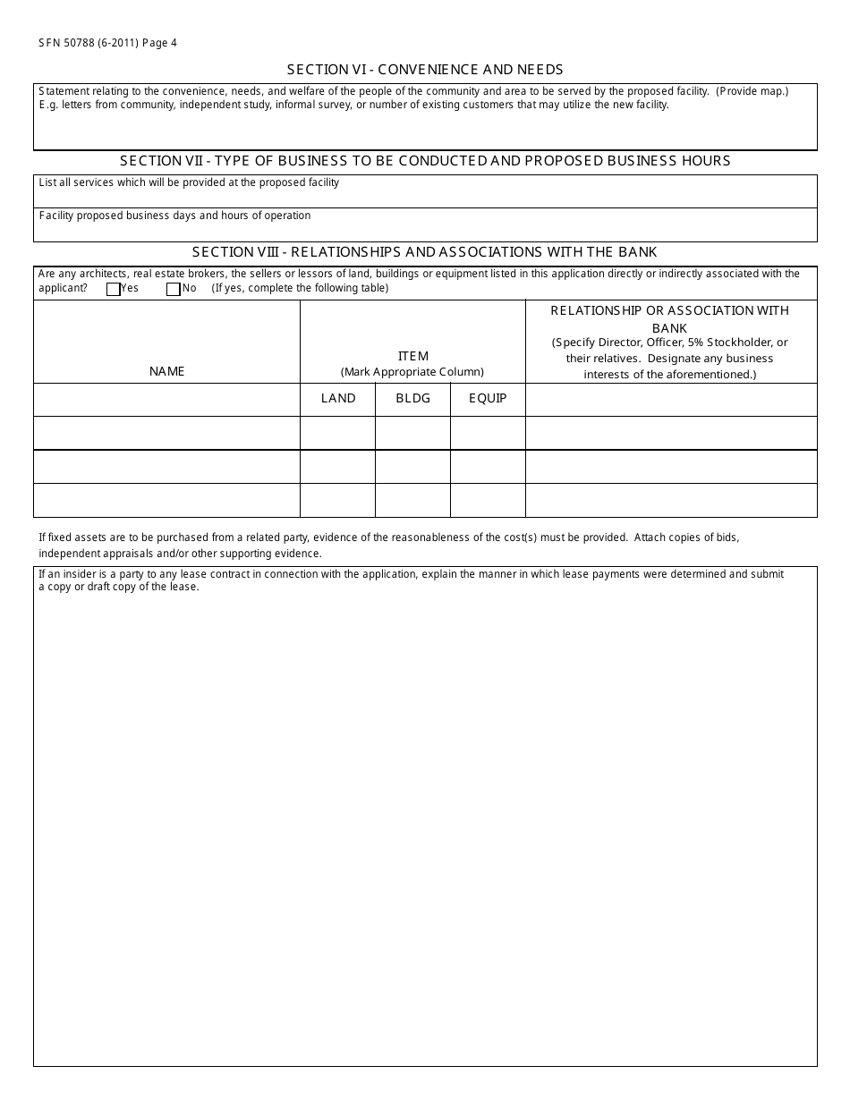 Form SFN50788 Application to Establish a Facility - North Dakota, Page 4