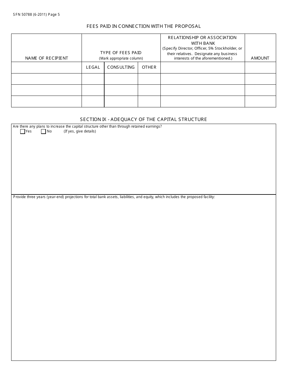 Form SFN50788 Application to Establish a Facility - North Dakota, Page 5