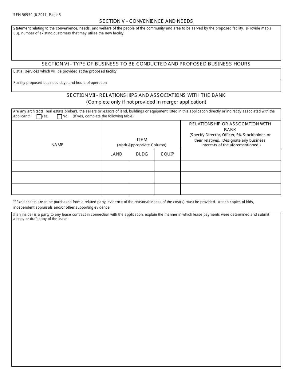 Form SFN50950 Modified Application to Establish a Facility - North Dakota, Page 3