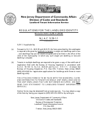 Document preview: Landlord Identity Registration Form - New Jersey