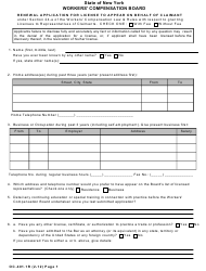 Document preview: Form OC-401.1R Renewal Application for License to Appear on Behalf of Claimant - New York