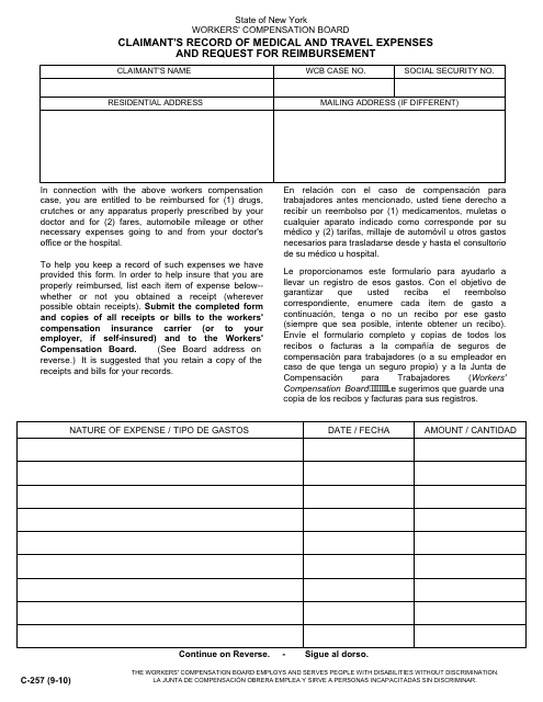 Form C-257  Printable Pdf