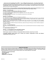Form VDF-1 Loss of Wage Earning Capacity Vocational Data Form - New York, Page 2