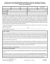 Form A-9C Notice That You May Be Responsible for Medical Costs in the Event of Failure to Prosecute, or if Compensation Claim Is Disallowed, or if Agreement Pursuant to Wcl 32 Is Approved - New York (English/Chinese)