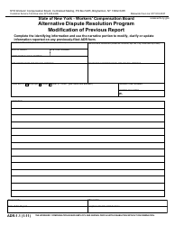Document preview: Form ADR-1.1 Alternative Dispute Resolution Program Modification of Previous Report - New York