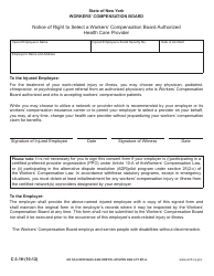 Form C-3.1H Notice of Right to Select a Workers' Compensation Board Authorized Health Care Provider - New York (English/Haitian Creole)
