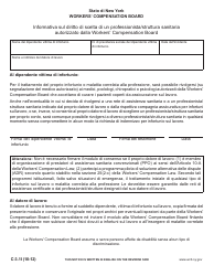 Form C-3.1I Notice of Right to Select a Workers&#039; Compensation Board Authorized Health Care Provider - New York (English/Italian), Page 2