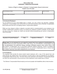 Form C-3.1P Notice of Right to Select a Workers&#039; Compensation Board Authorized Health Care Provider - New York (English/Polish)