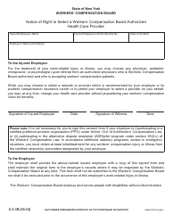 Form C-3.1R Notice of Right to Select a Workers' Compensation Board Authorized Health Care Provider - New York (English/Russian)