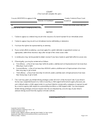 Form 22 Show Cause Order, Notice and Instructions to the Clerk - Ohio, Page 2