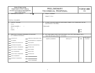 Document preview: Form 48B Preliminary Technical Proposal - New Jersey