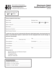 Electronic Debit Authorization Form - New York