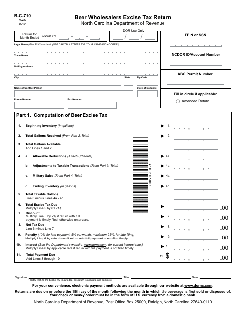 Form B-C-710  Printable Pdf