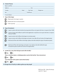 DEQ Form 2M1 Application for Permit to Discharge Municipal/Domestic Wastewater - Oklahoma, Page 2