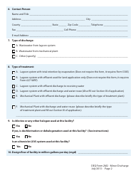 DEQ Form 2M2 Application for Permit to Discharge Municipal/Domestic Wastewater - Oklahoma, Page 2