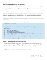 Instructions for DEQ Form 2M2 Application for Permit to Discharge Municipal/Domestic Wastewater - Oklahoma, Page 5