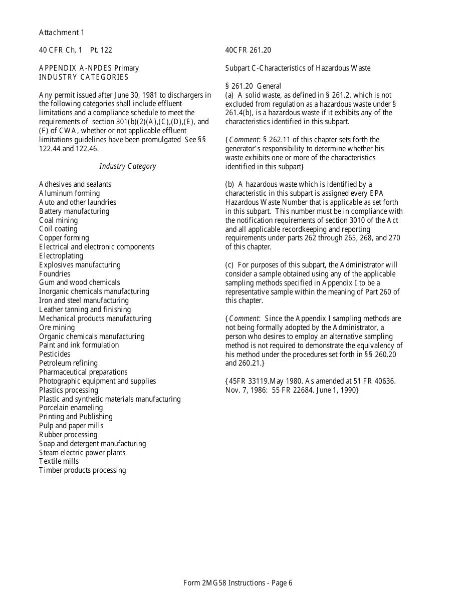 DEQ Form 2MG58 Discharge Lagoon General Permit Application - Oklahoma, Page 6
