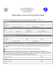 Document preview: Tidelands Lease Application Form - New Jersey
