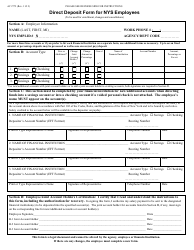 Form AC2772 Direct Deposit Form for NYS Employees - New York