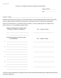 Document preview: Form AC2822 Payroll Transaction Authorization Form - New York