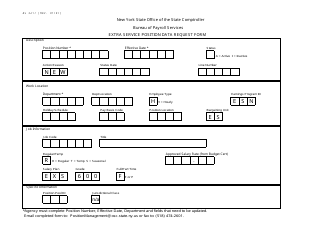 Document preview: Form AC3217 Extra Service Position Data Request Form - New York