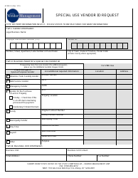 Document preview: Form AC3261-S Special Use Vendor Id Request - New York
