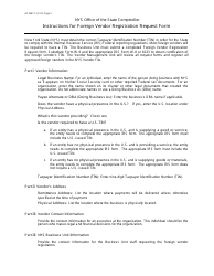 Form AC3267-S Foreign Vendor Registration Request - New York, Page 2
