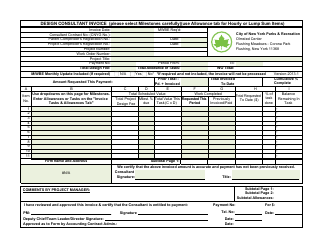 Design Consultant Invoice - New York City