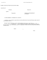 Document preview: Form 8-3 Notice to the District Attorney - New York