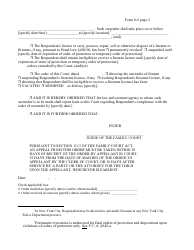 Form 8-6 Order - Firearms Licenses and Surrenders Notice to Law Enforcement Agency - New York, Page 2