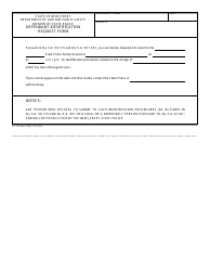 Form S.P.753 &quot;State Police Defendant Identification Request Form&quot; - New Jersey