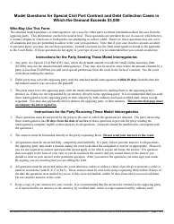 Document preview: Form 11895 Model Interrogatories in Special Civil Part Contract and Debt Collection Cases in Which the Demand Exceeds $3,000 - New Jersey