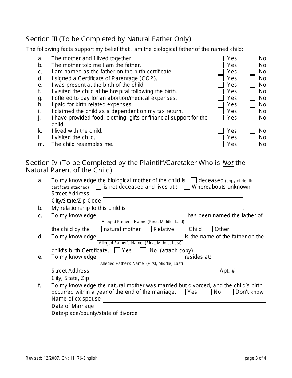 Form CN:11176 Certification in Support of Establishing Paternity - New Jersey, Page 3
