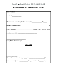 State of Oregon Notarial Certificate - Oregon, Page 3