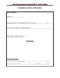 State of Oregon Notarial Certificate - Oregon, Page 4