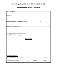 State of Oregon Notarial Certificate - Oregon, Page 5