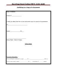 State of Oregon Notarial Certificate - Oregon, Page 6