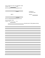 Document preview: Form CIV-GP-122-I Affidavit in Opposition - New York City