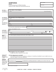 CFCSA Form 4 (PFA896) Subpoena - British Columbia, Canada, Page 3