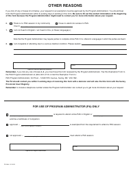 Form PFA869 (PCFR Form 31) Parenting After Separation Exemption Request - British Columbia, Canada, Page 3